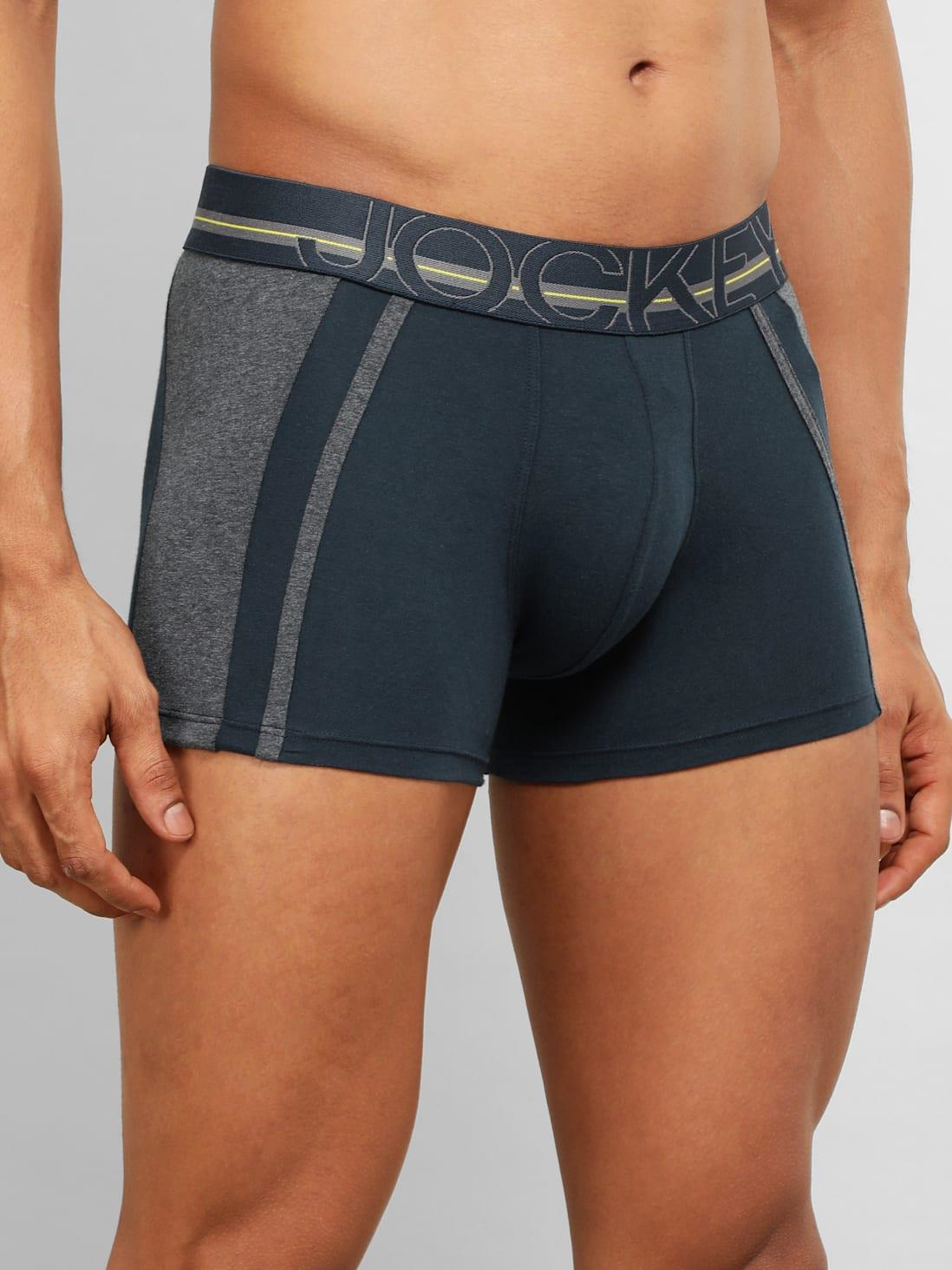 Jockey Men's Super Combed Cotton Elastane Stretch Solid Trunk with Ultrasoft Waistband