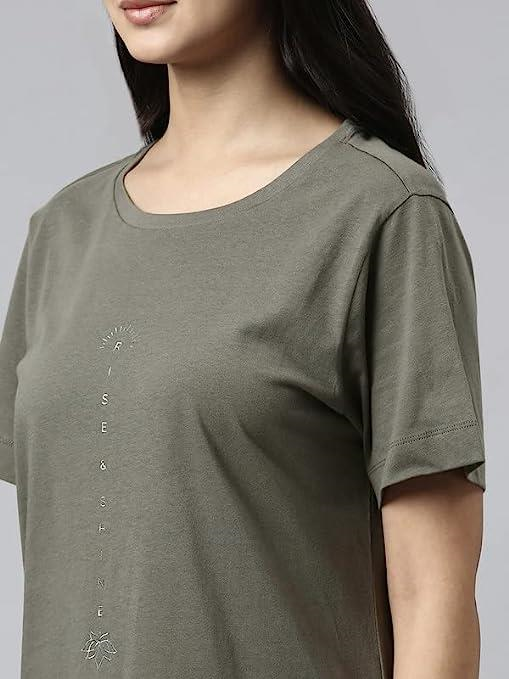 ENAMORE LADIES T-SHIRT MID-THIGH LENGTH R-NECK