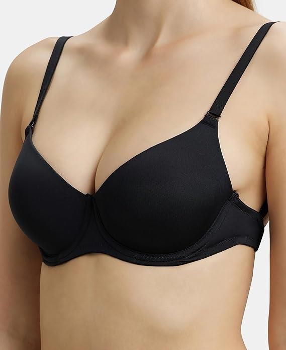 Jockey Women's Wired Padded Soft Touch Microfiber Elastane Stretch Medium Coverage Multiway Backless Bra