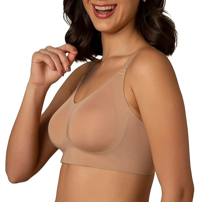 Amante Non Padded Non Wired Full Coverage Invisible Support Seamless Adjustable Straps Skins Invisi Support Bra BRA02001