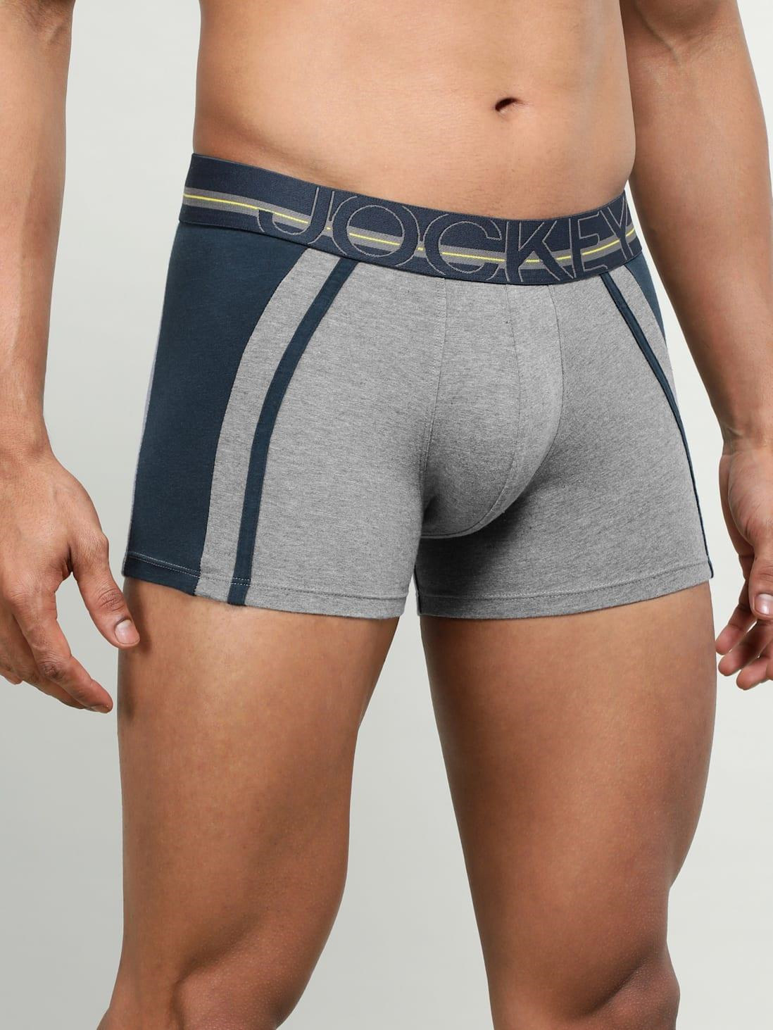 Jockey Men's Super Combed Cotton Elastane Stretch Solid Trunk with Ultrasoft Waistband