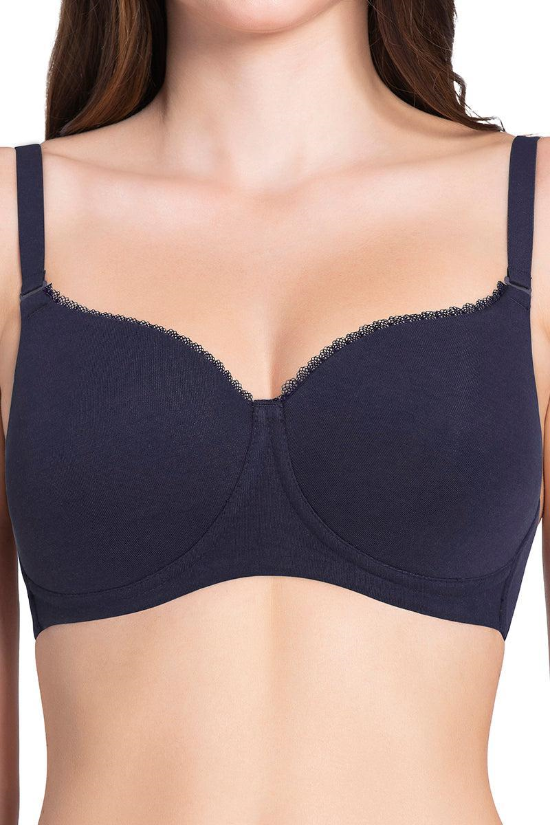 Amante Women Padded Non Wired Full Coverage Seamless Essential Wirefree T-Shirt Bra
