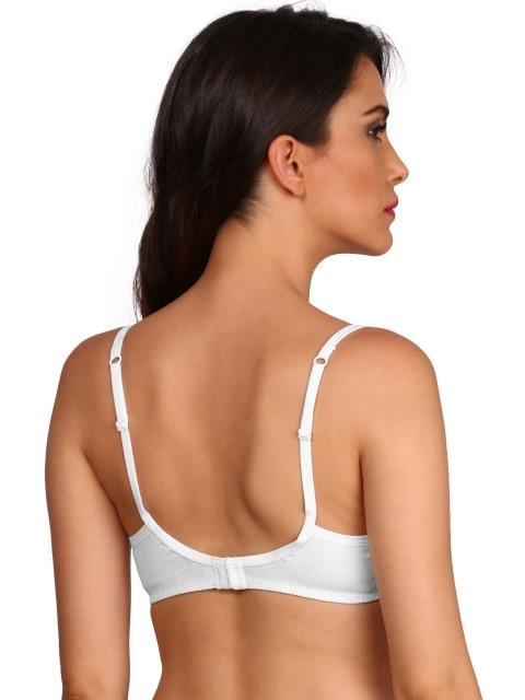 Jockey  Women's Wirefree Padded Super Combed Cotton Elastane Stretch Medium Coverage Lace Styling T-Shirt Bra with Adjustable Straps