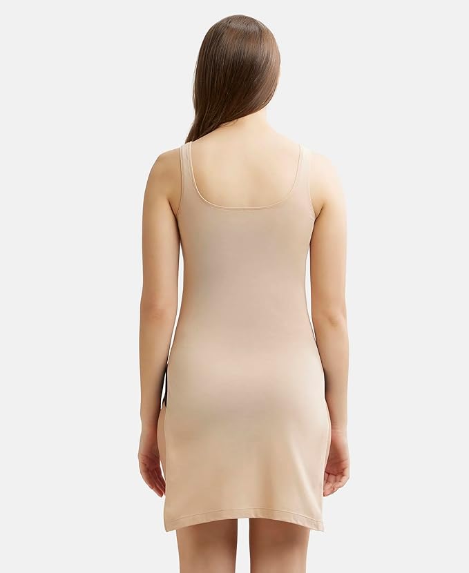 Jockey Women's Super Combed Cotton Kurta Slip with Side Slits and Stay Fresh Treatment
