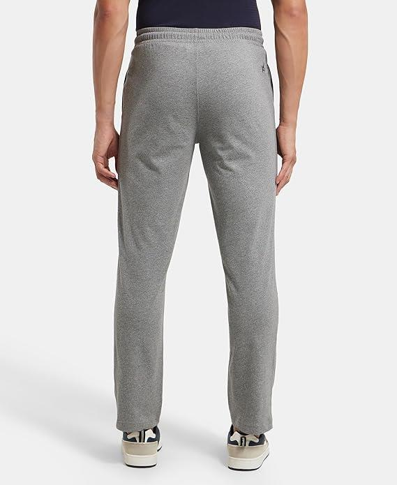 Jockey Men's Super Combed Cotton Rich Regular Fit Mid Rise Trackpants with Side Pockets