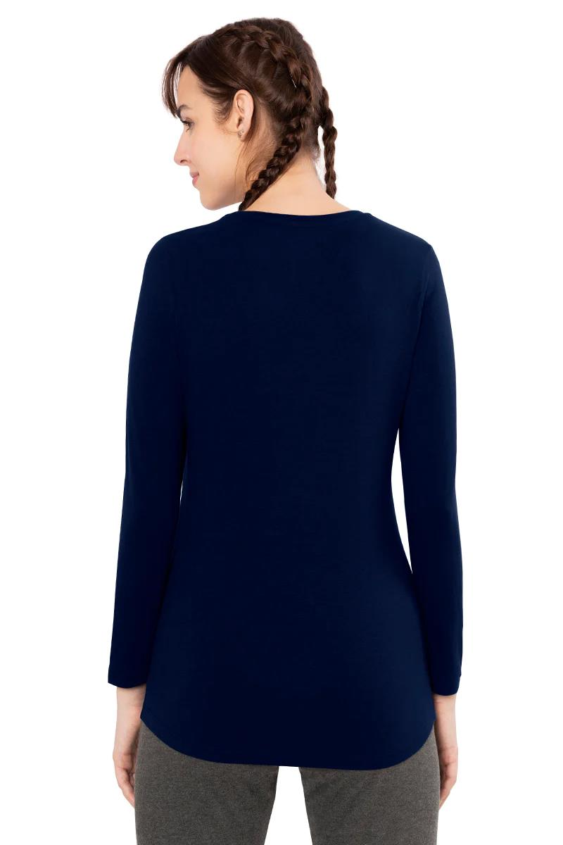 AMANTE Long Sleeve Round Neck T-Shirt