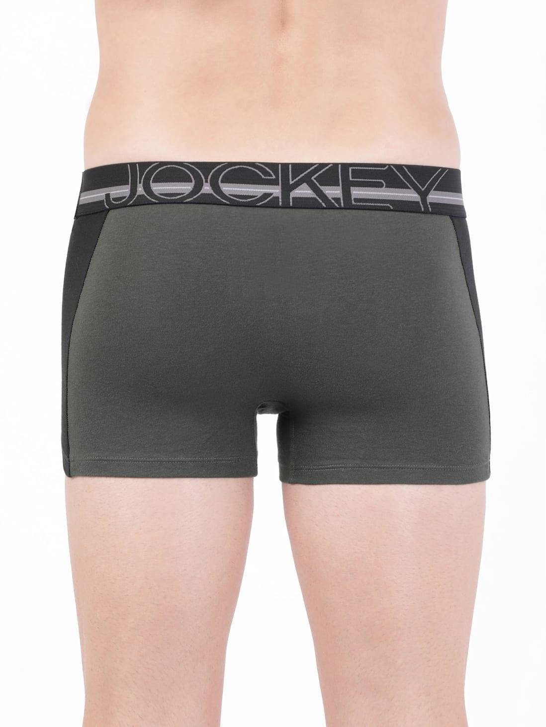 Jockey Men's Super Combed Cotton Elastane Stretch Solid Trunk with Ultrasoft Waistband