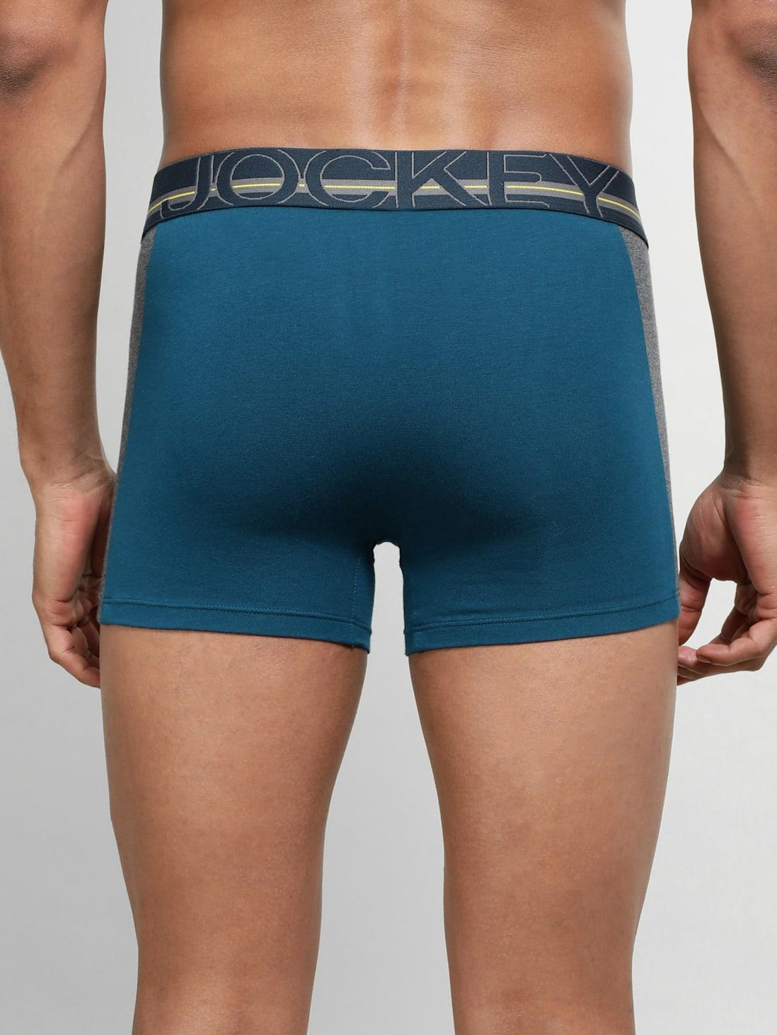 Jockey Men's Super Combed Cotton Elastane Stretch Solid Trunk with Ultrasoft Waistband