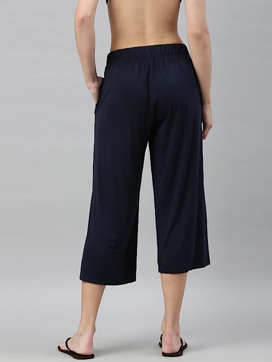 ENAMORE LADIES CAPRI VISCOSE STRETCH JERSEY ZIPPER POCKET CAPRI
