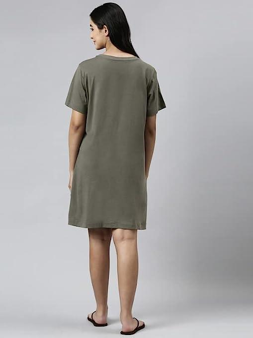 ENAMORE LADIES T-SHIRT MID-THIGH LENGTH R-NECK