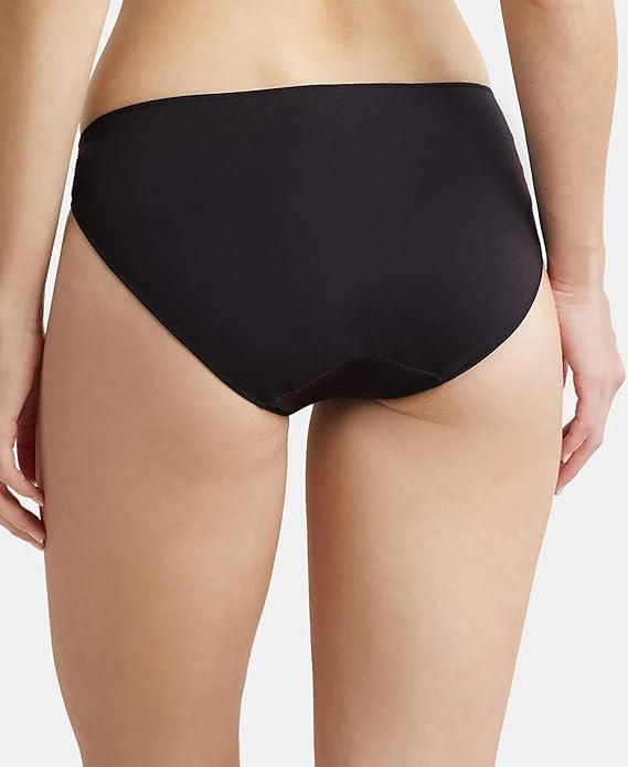 Jockey Women's Medium Coverage Micro Modal Elastane Stretch Mid Waist Bikini Concealed Waistband and Stay Fresh Treatment