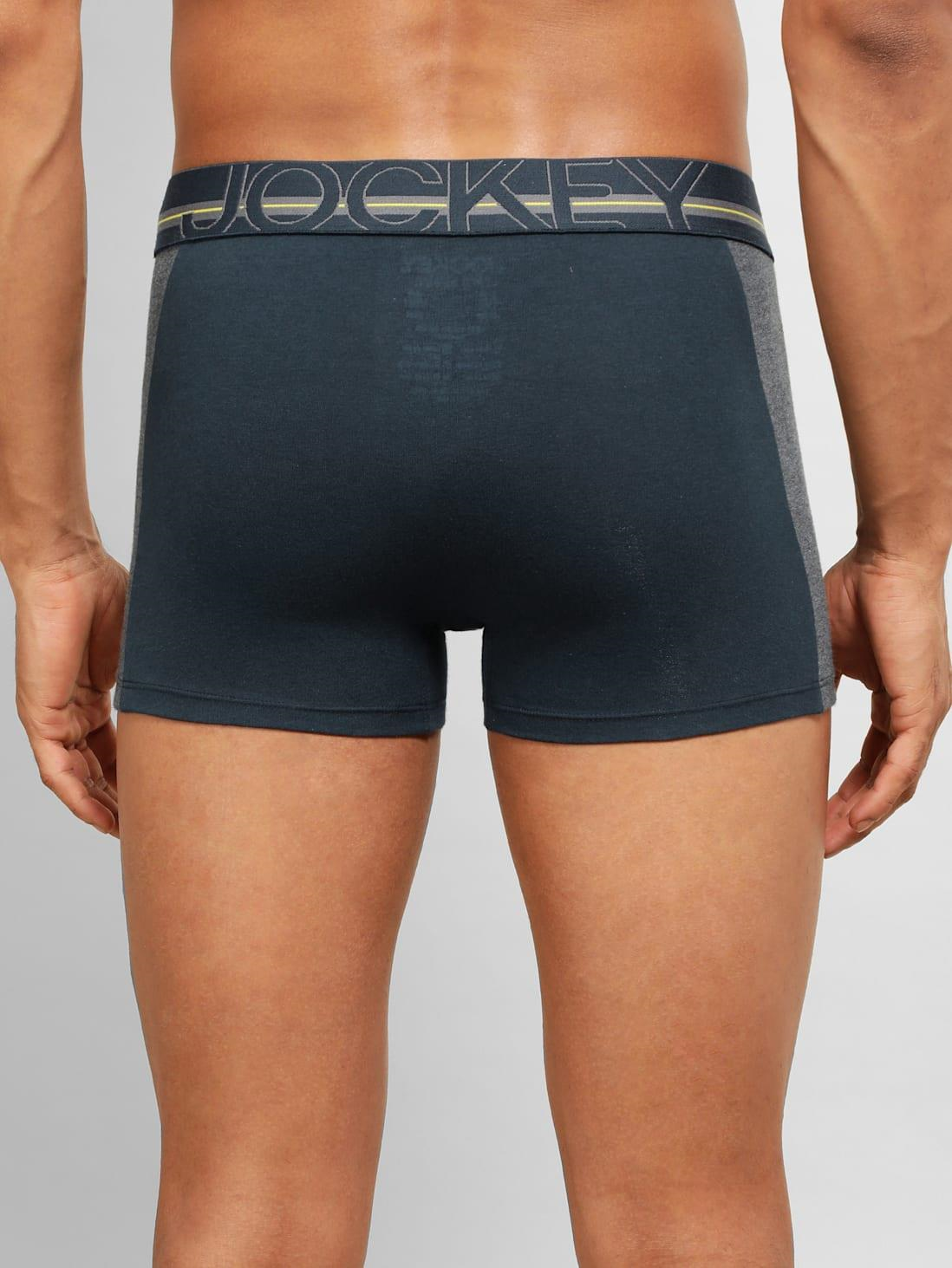 Jockey Men's Super Combed Cotton Elastane Stretch Solid Trunk with Ultrasoft Waistband