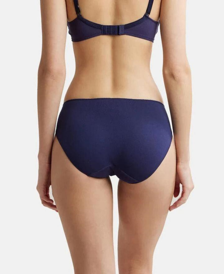 Jockey Women's Medium Coverage Micro Modal Elastane Stretch Mid Waist Bikini Concealed Waistband and Stay Fresh Treatment