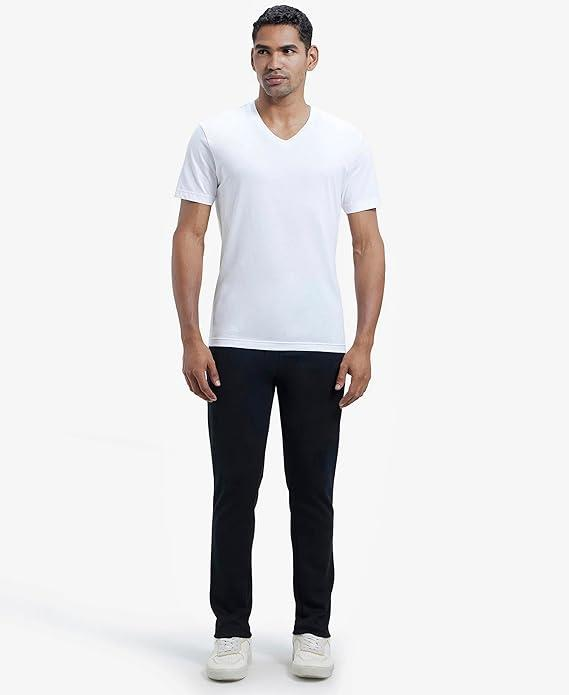 Jockey Men's Super Combed Cotton Rich Pique Interlock Fabric Slim Fit Mid Rise Trackpants with Side and Back Pockets