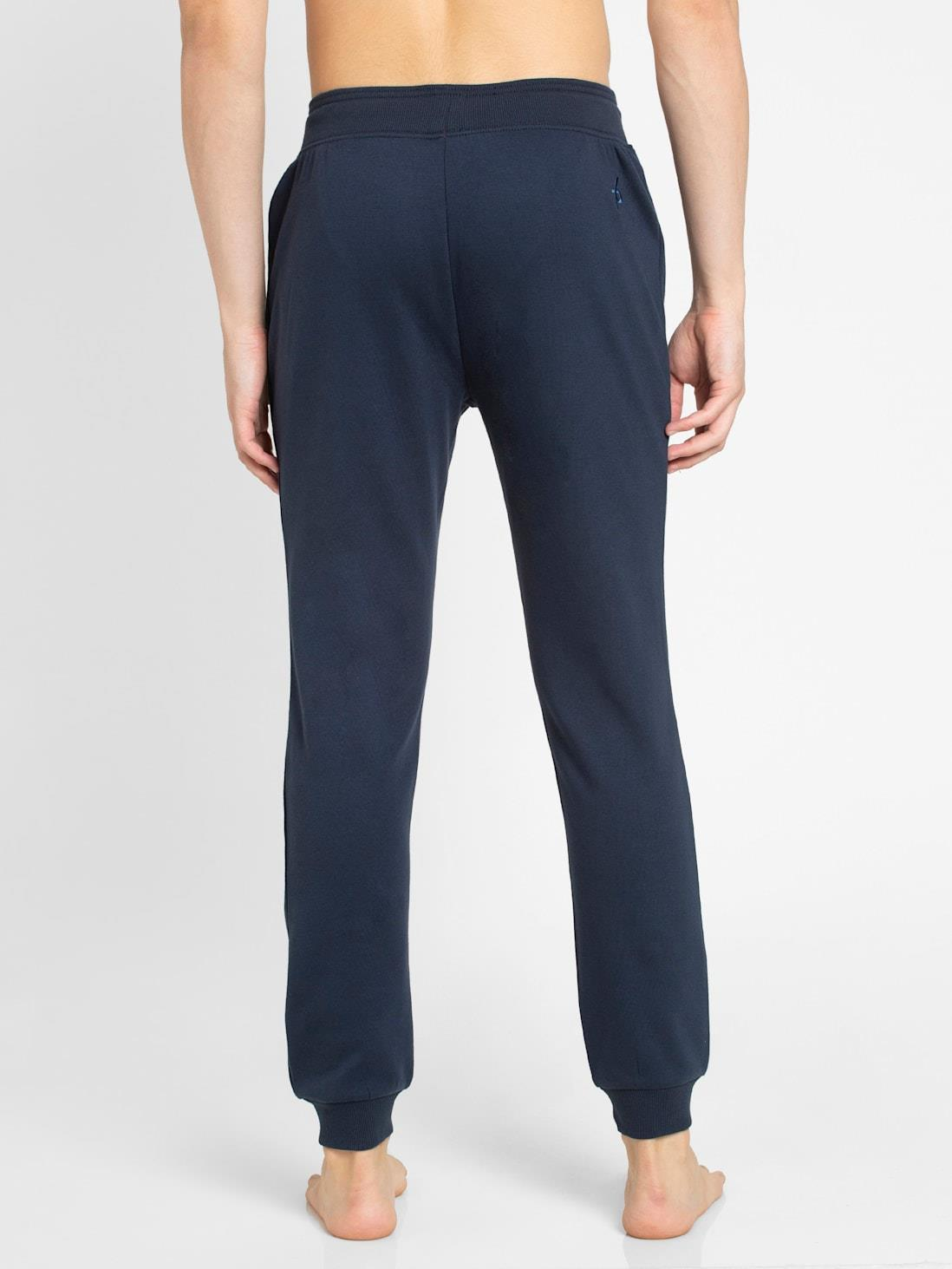 Jockey Men's Super Combed Cotton Rich Slim Fit Mid Rise Joggers with Zipper Pockets
