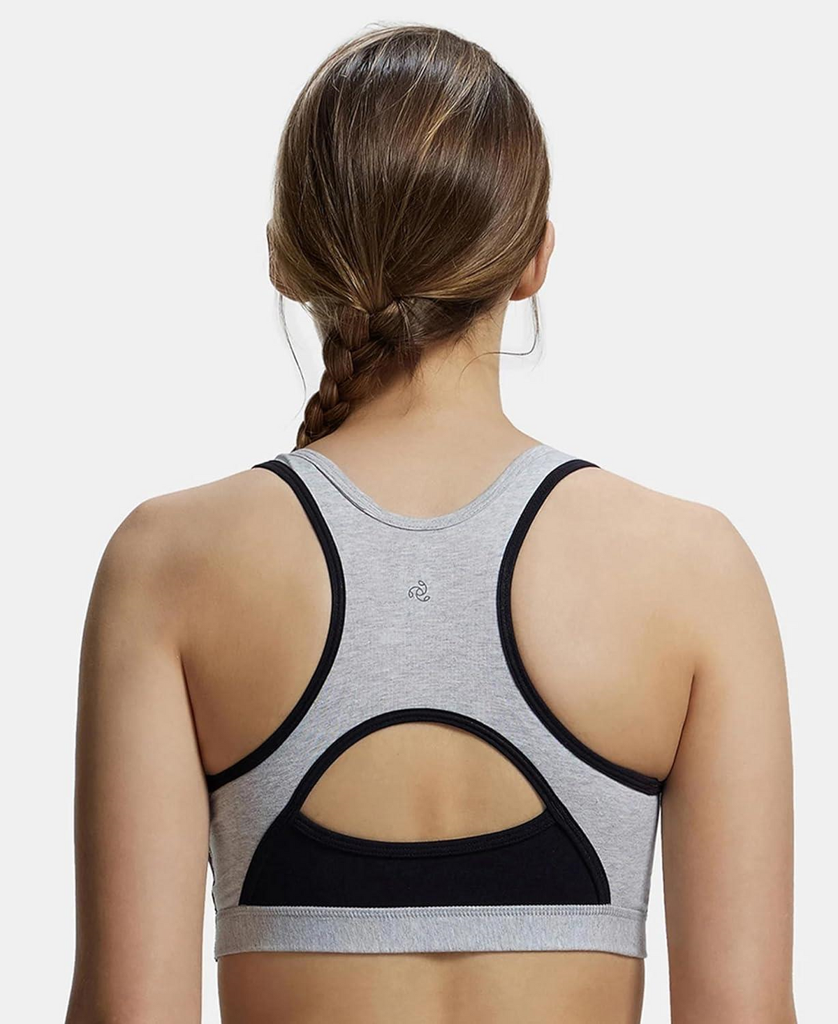 Jockey 1380 Women Super Combed Cotton Active Bra | Wirefree | Padded | Racer Back Styling |