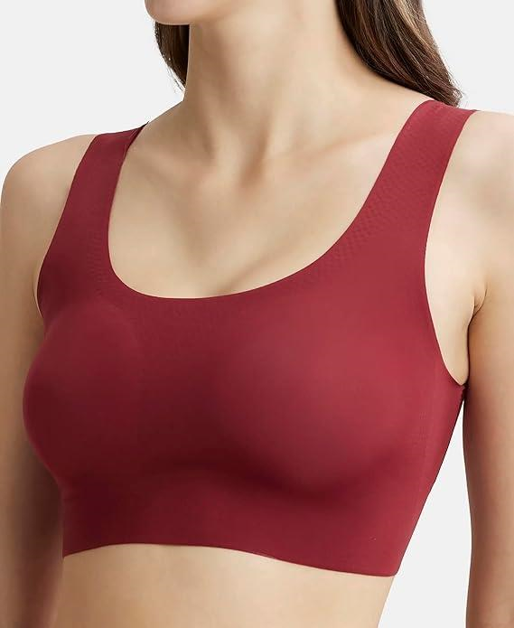 Jockey  Women's Lounge Bra | Wirefree | Padded | Full Coverage | 360 Degree Stretch and Removable Pads | Microfiber Nylon Fabric