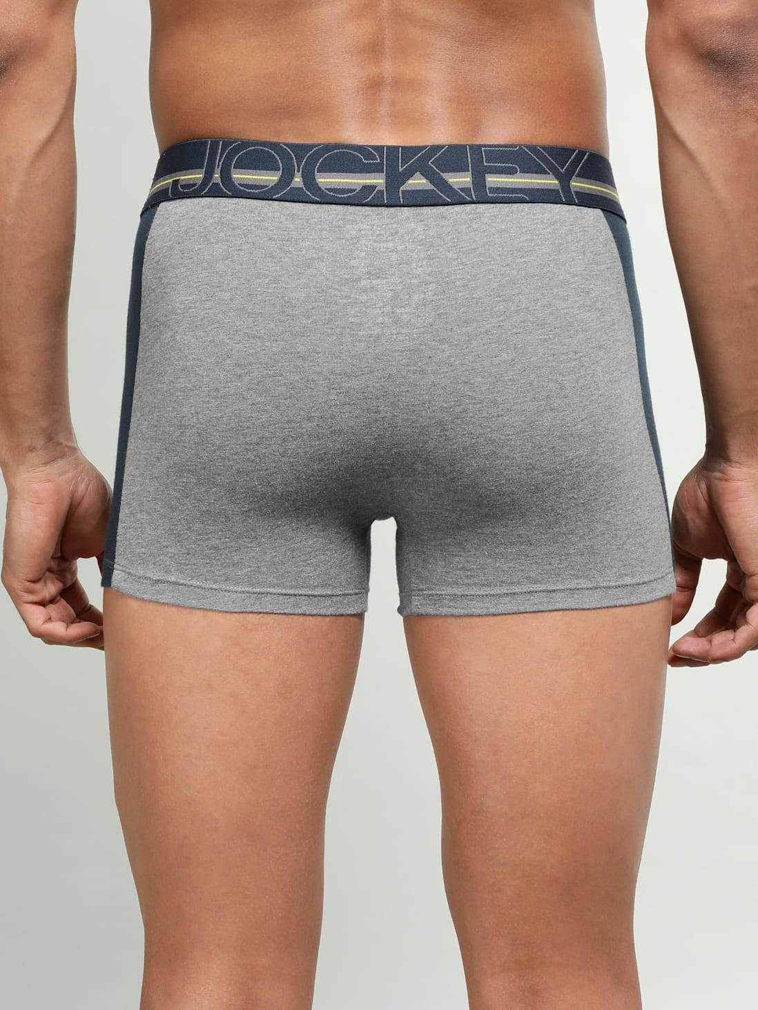 Jockey Men's Super Combed Cotton Elastane Stretch Solid Trunk with Ultrasoft Waistband