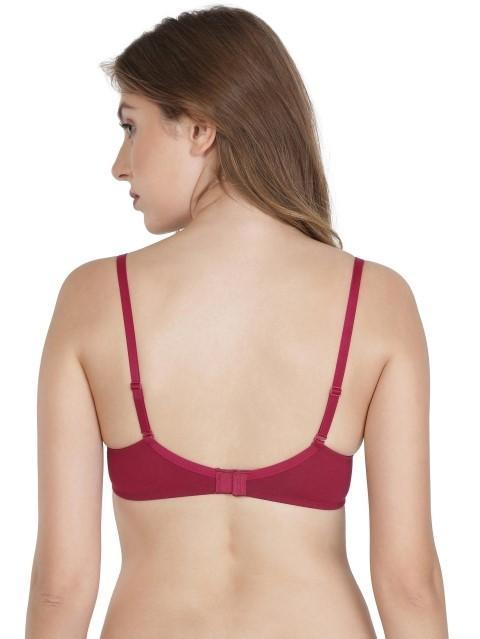 Jockey  Women's Wirefree Padded Super Combed Cotton Elastane Stretch Medium Coverage Lace Styling T-Shirt Bra with Adjustable Straps