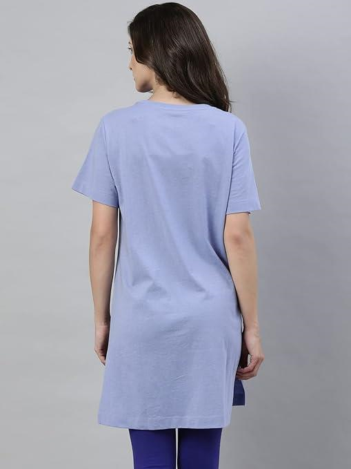 ENAMORE LADIES T-SHIRT MID-THIGH LENGTH R-NECK