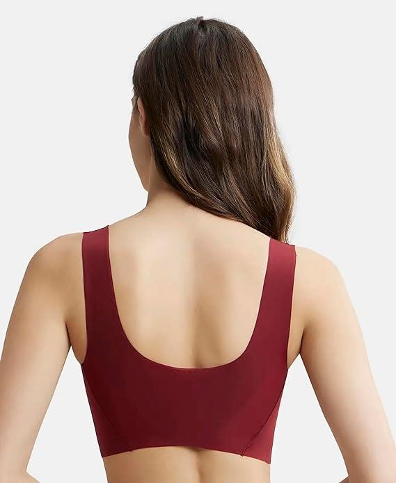 Jockey  Women's Lounge Bra | Wirefree | Padded | Full Coverage | 360 Degree Stretch and Removable Pads | Microfiber Nylon Fabric