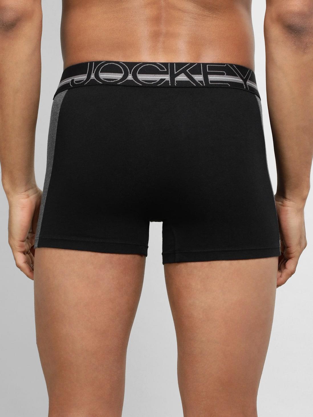 Jockey Men's Super Combed Cotton Elastane Stretch Solid Trunk with Ultrasoft Waistband
