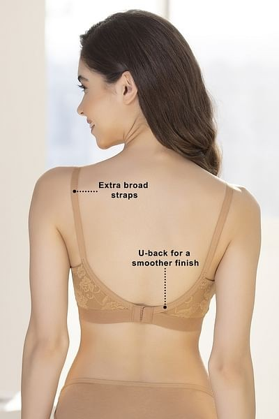 Clovia Cotton Spandex Solid Non-Padded Full Cup Wire Free Spacer Cup Bra