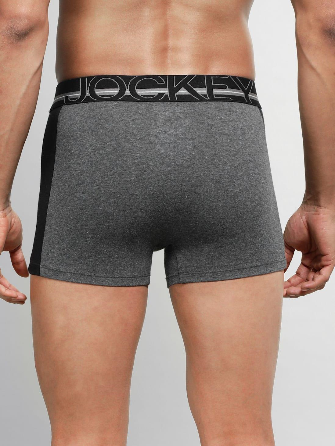 Jockey Men's Super Combed Cotton Elastane Stretch Solid Trunk with Ultrasoft Waistband