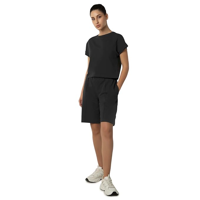 AMANTE LADIES SHORT STRETCH COTTON FABRIC RALEXED FIT KNEE LENGH ELENENTS SHORT