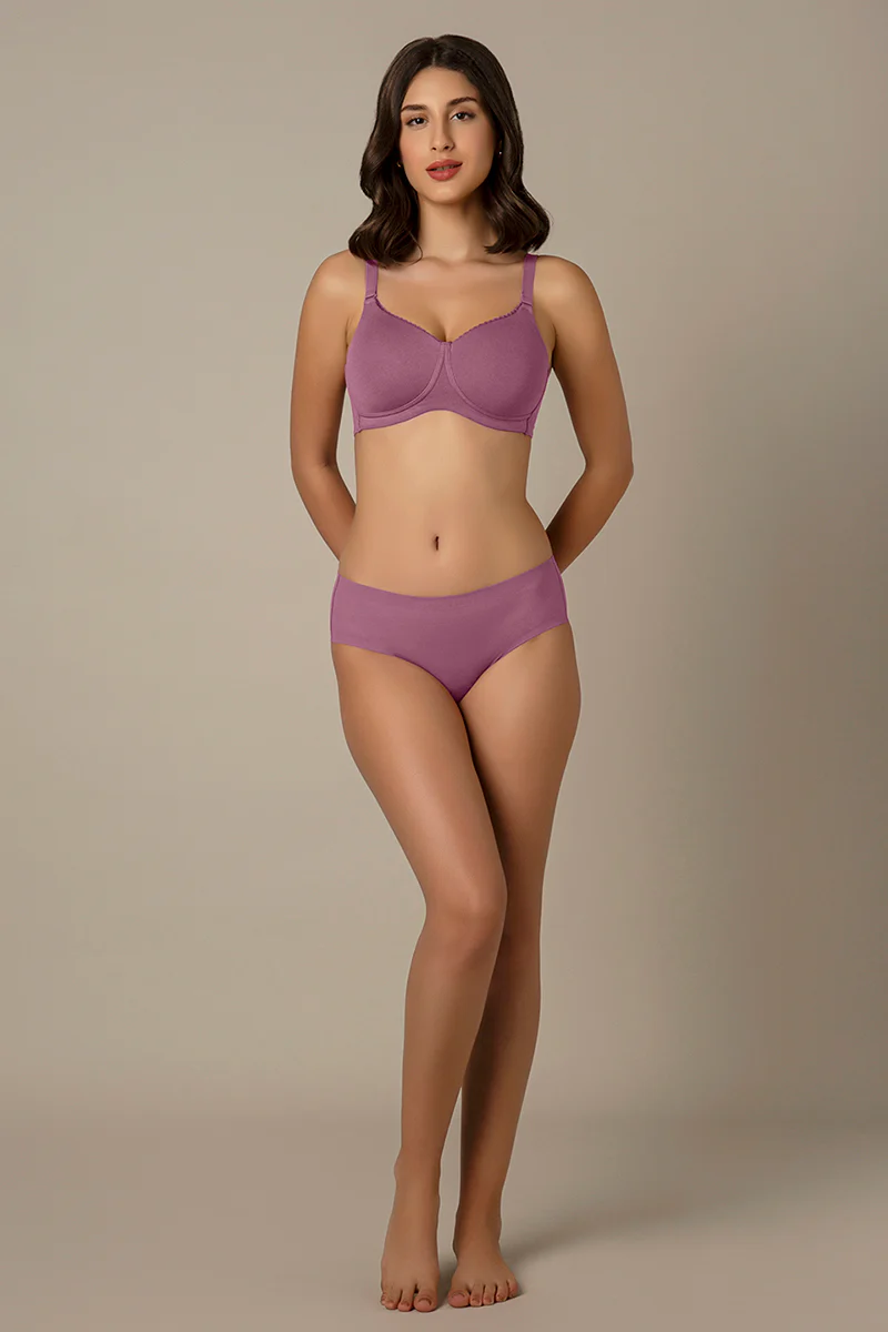 Amante Women Padded Non Wired Full Coverage Seamless Essential Wirefree T-Shirt Bra