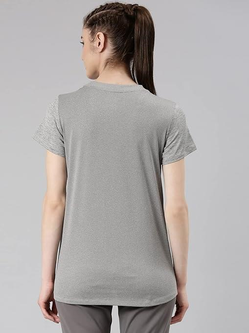 Enamor Womens Athleisure Dry Fit with Antimicrobial & Sweat Wicking Crew Neck Short Sleeve Breathe Active Wear T-Shirt
