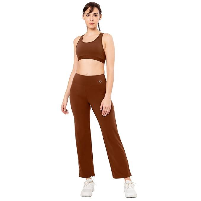 AMANTE LADIES TRACK SOLID HIGH RISE FULL LENGTH FLAUNT FLARED TRAVEL TRACK