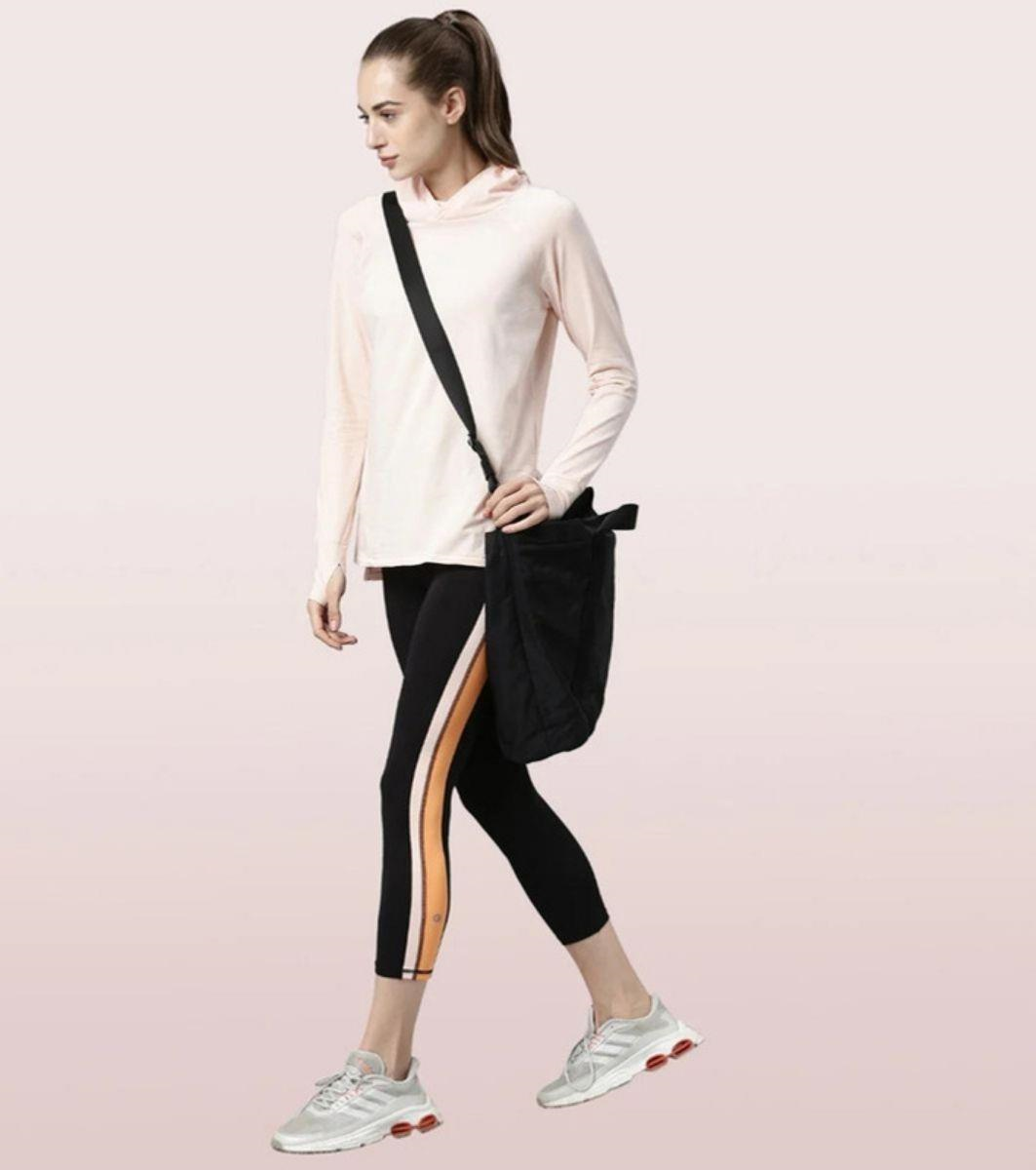 ENAMORE LADIES HOODED MASK TEE|DRY FIT COTTON TEE WITH HOODY & MASK