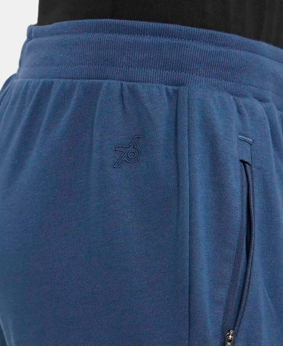 Jockey Men's Super Combed Cotton Rich Slim Fit Mid Rise Joggers with Zipper Pockets