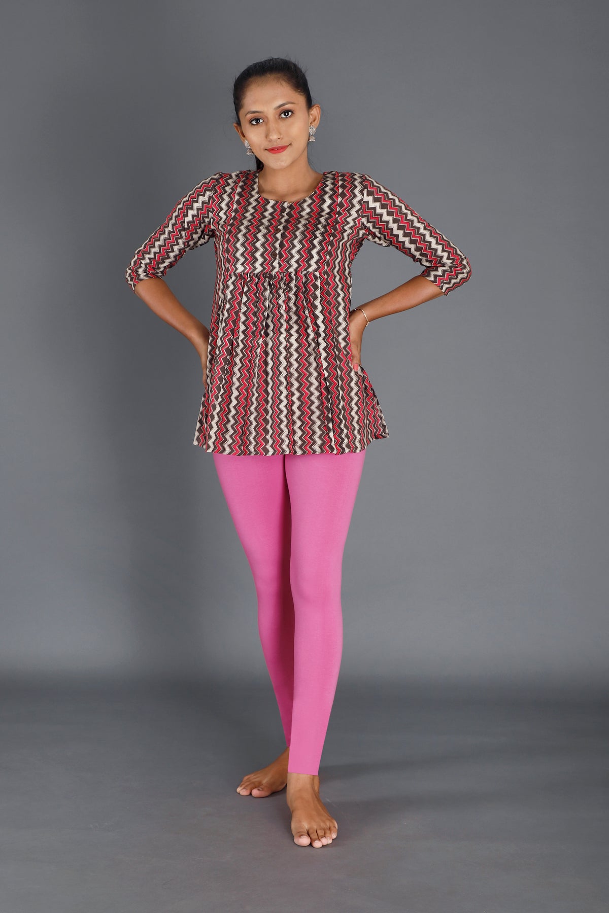 Premium Cotton Blend Ankle Leggings – All-Day Comfort Woman