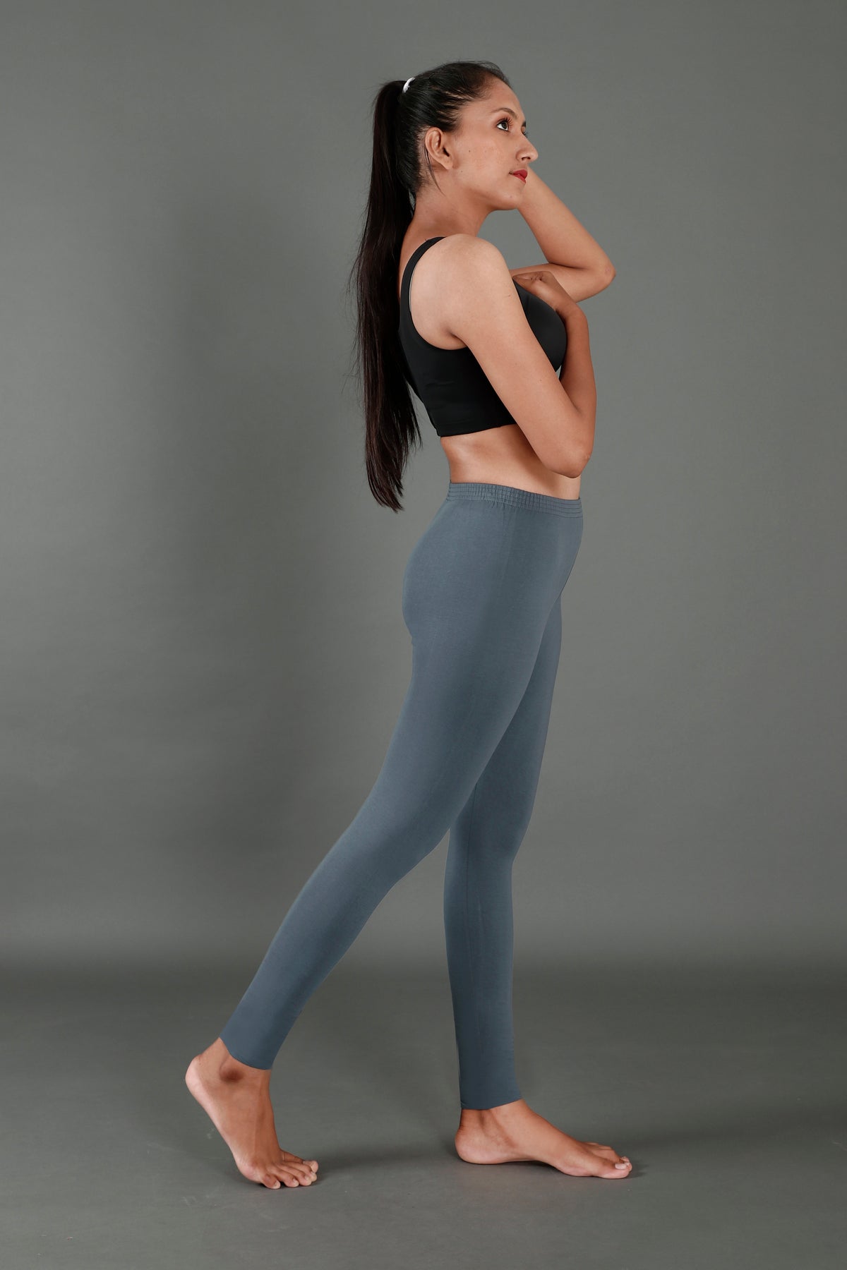 Premium Cotton Blend Ankle Leggings – All-Day Comfort Woman