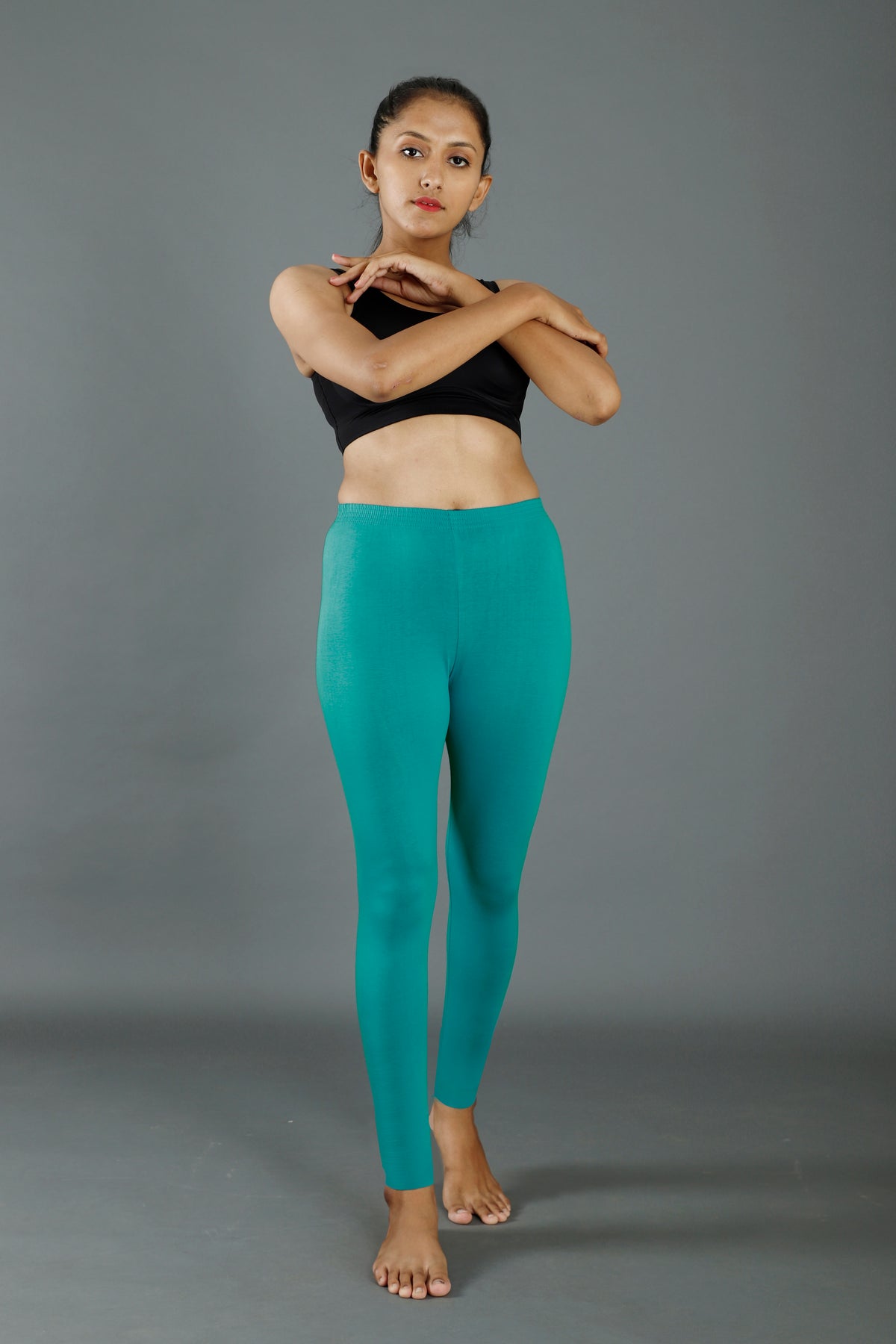 Premium Cotton Blend Ankle Leggings – All-Day Comfort Woman