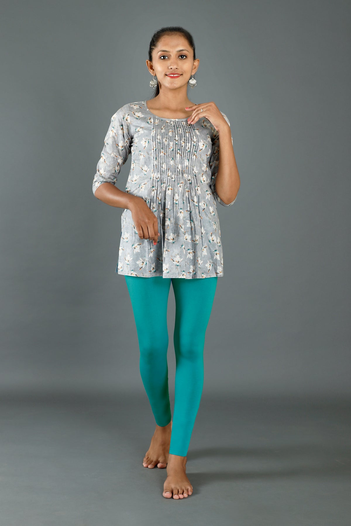 Premium Cotton Blend Ankle Leggings – All-Day Comfort Woman