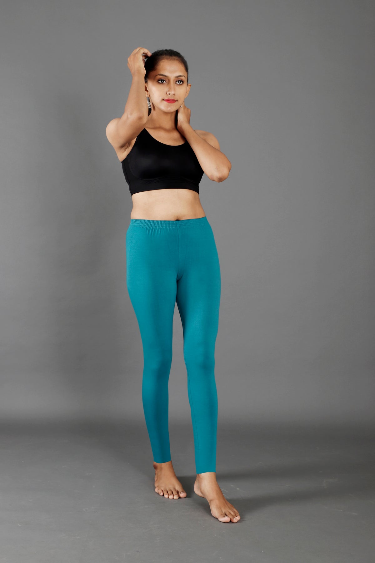 Premium Cotton Blend Ankle Leggings – All-Day Comfort Woman
