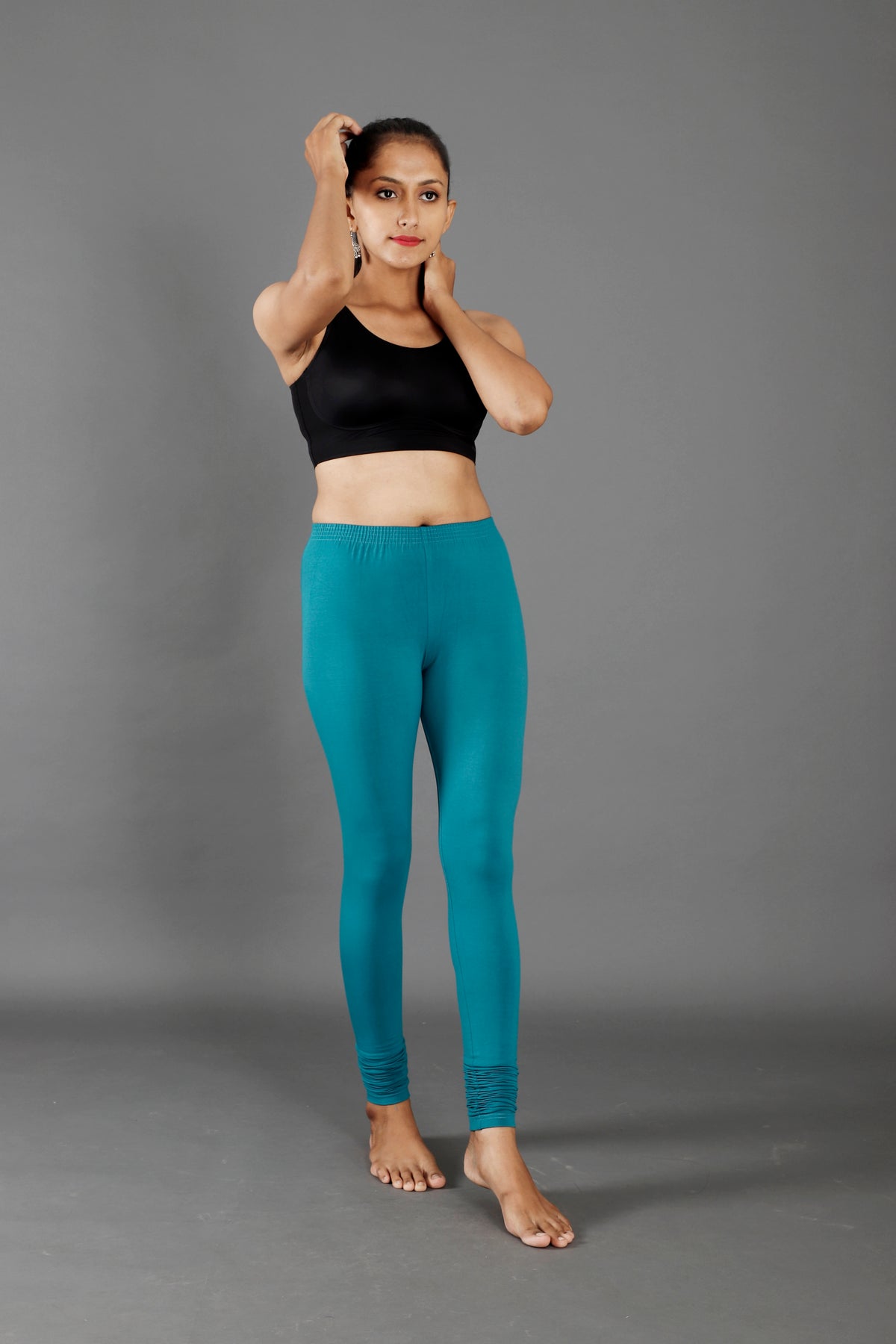 Premium Cotton Blend Ankle Leggings – All-Day Comfort Woman