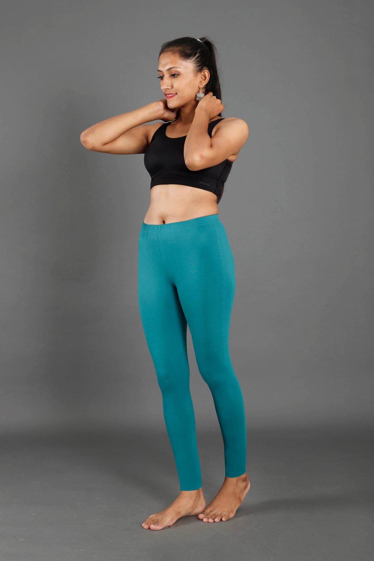 Premium Cotton Blend Ankle Leggings – All-Day Comfort Woman