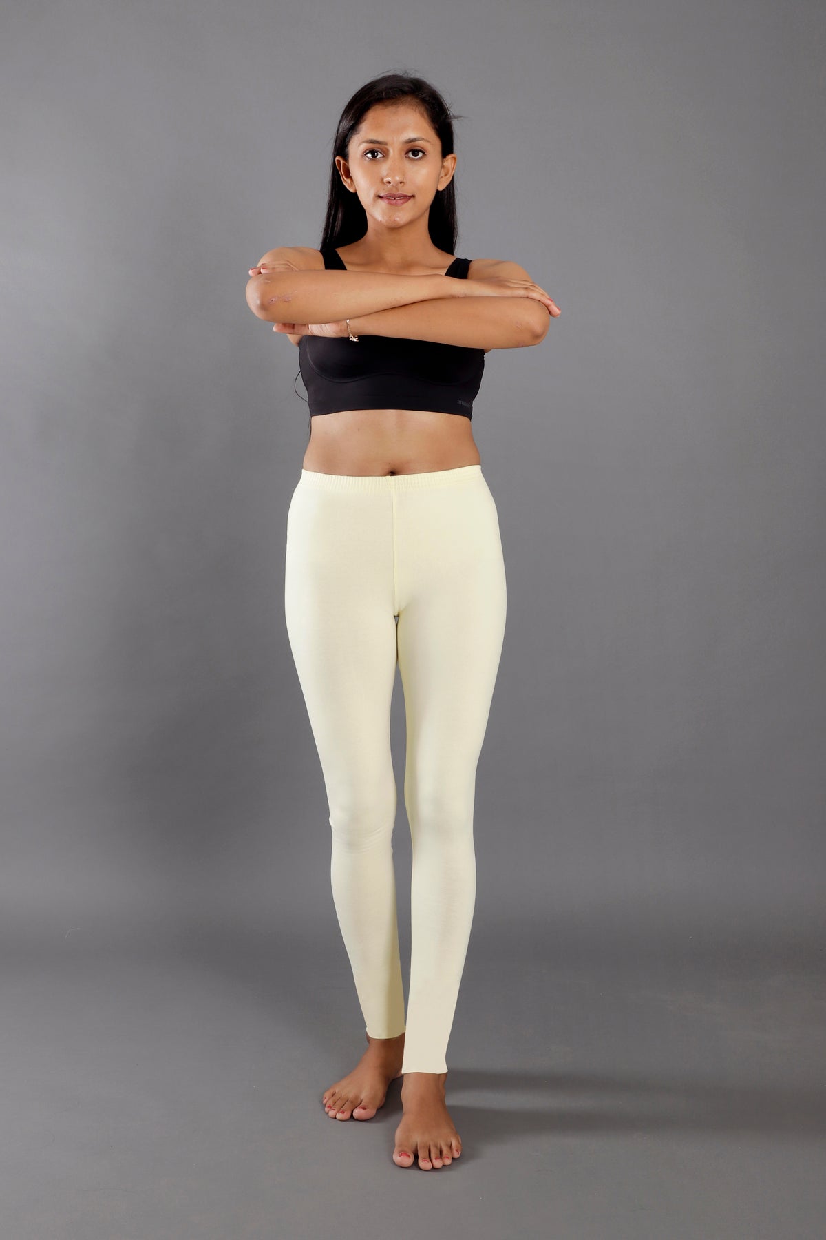 Premium Cotton Blend Ankle Leggings – All-Day Comfort Woman