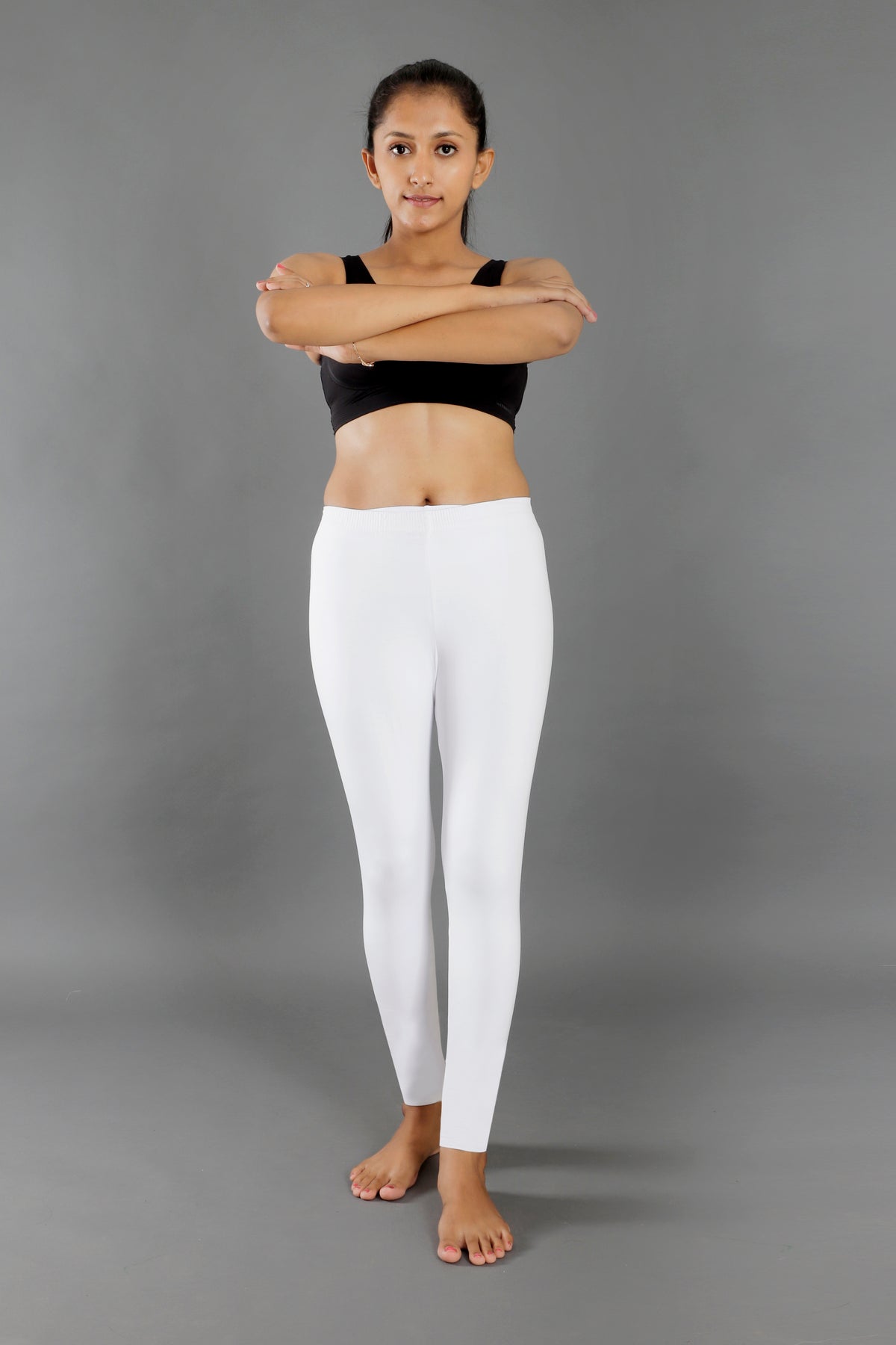 Premium Cotton Blend Ankle Leggings – All-Day Comfort Woman