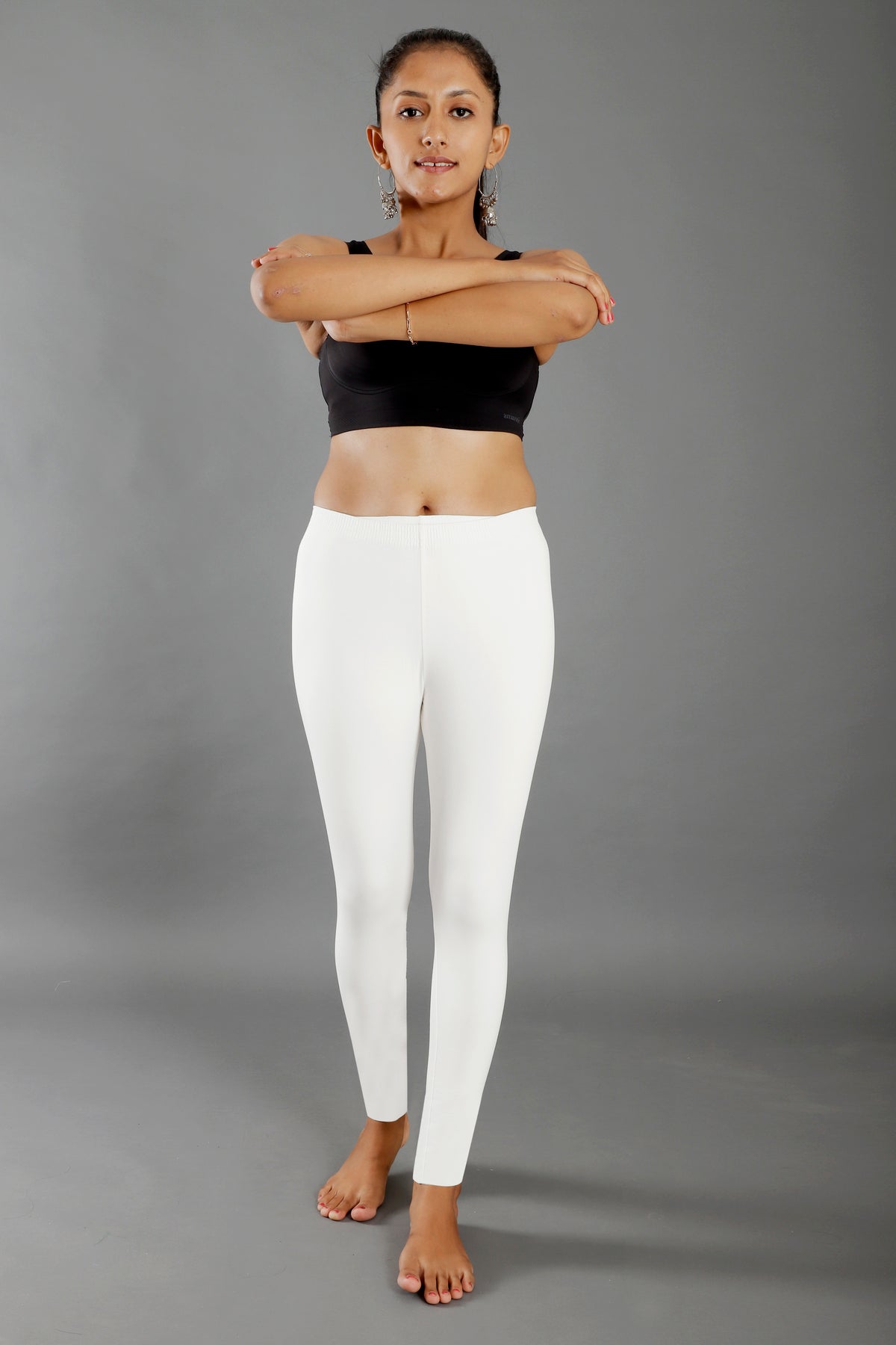 Premium Cotton Blend Ankle Leggings – All-Day Comfort Woman
