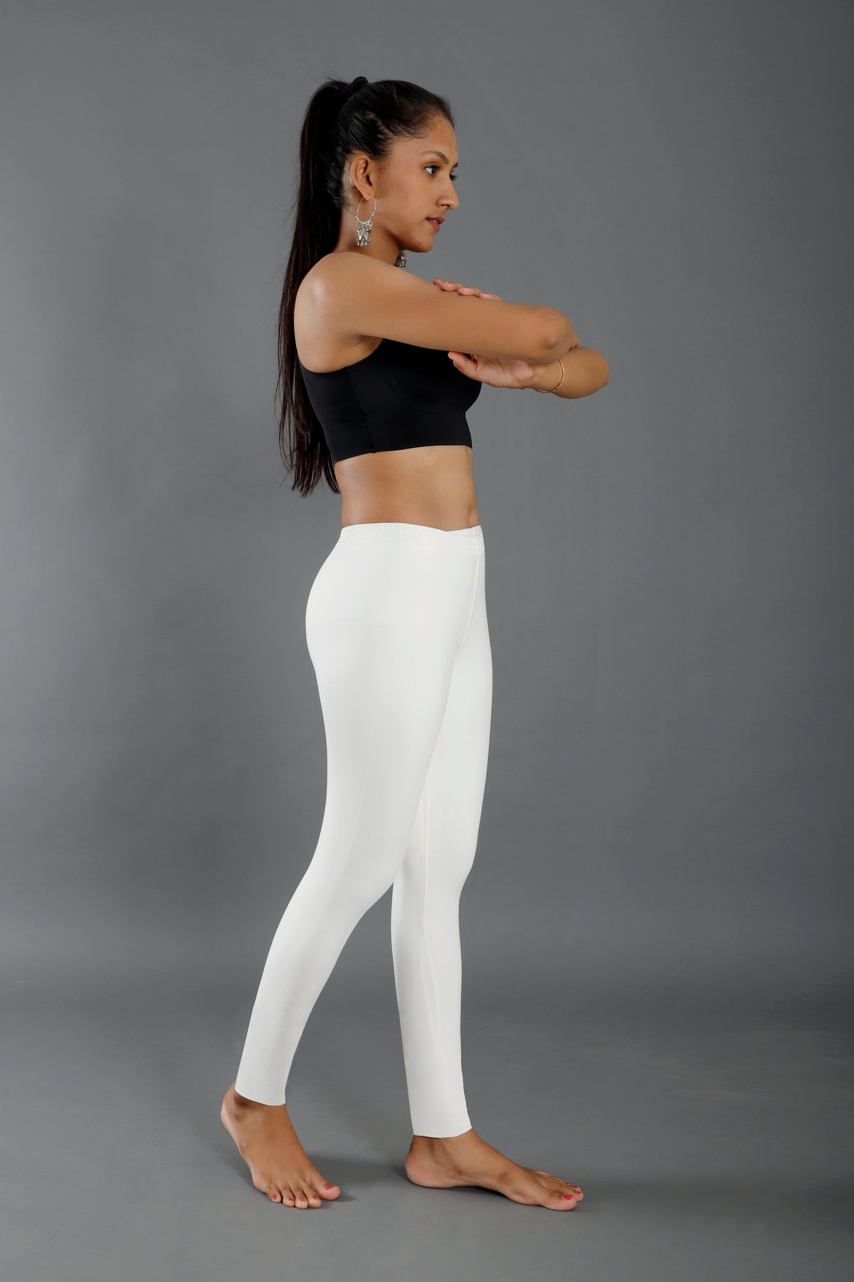 Premium Cotton Blend Ankle Leggings – All-Day Comfort Woman