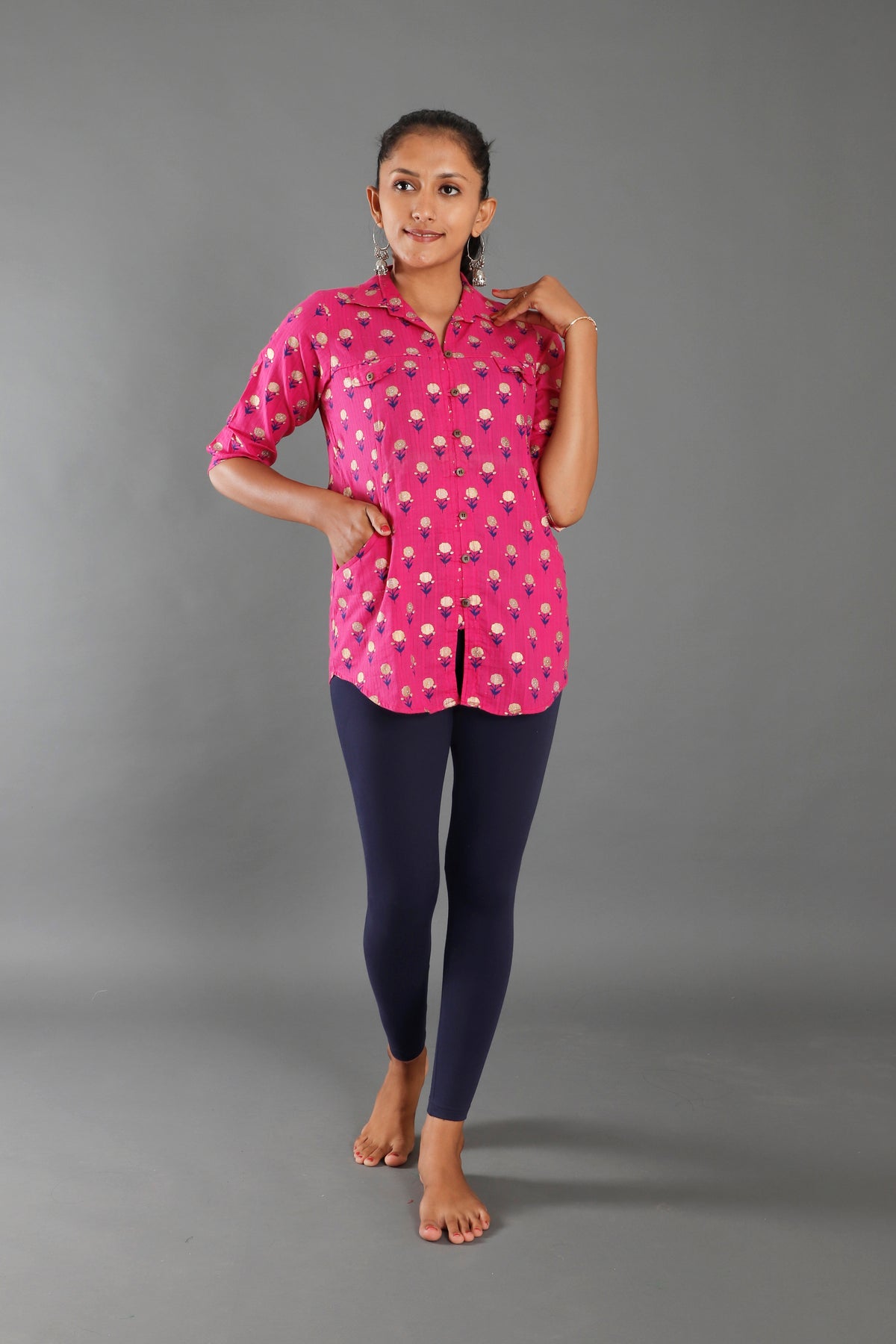 Premium Cotton Blend Ankle Leggings – All-Day Comfort Woman
