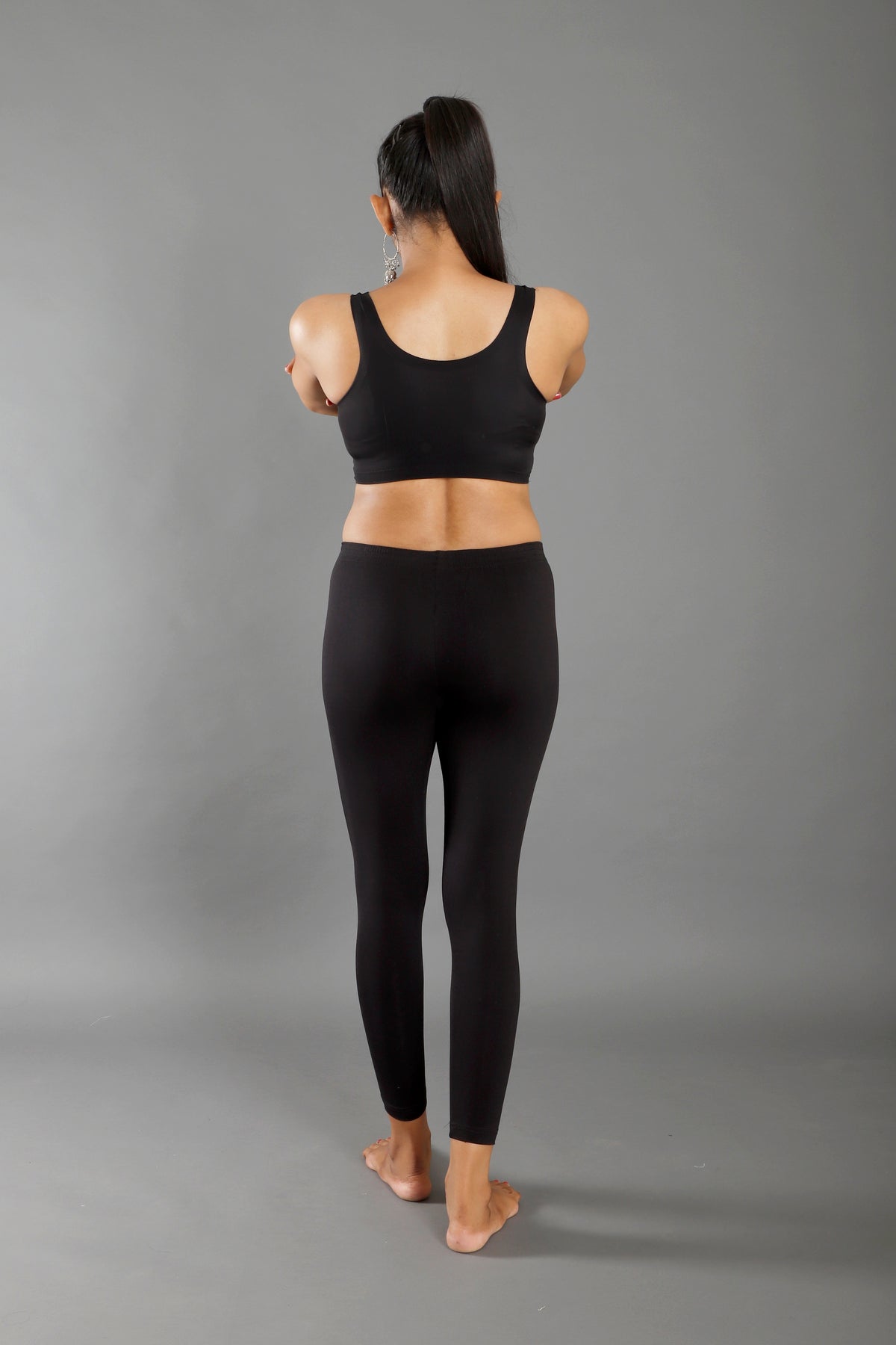 Premium Cotton Blend Ankle Leggings – All-Day Comfort Woman