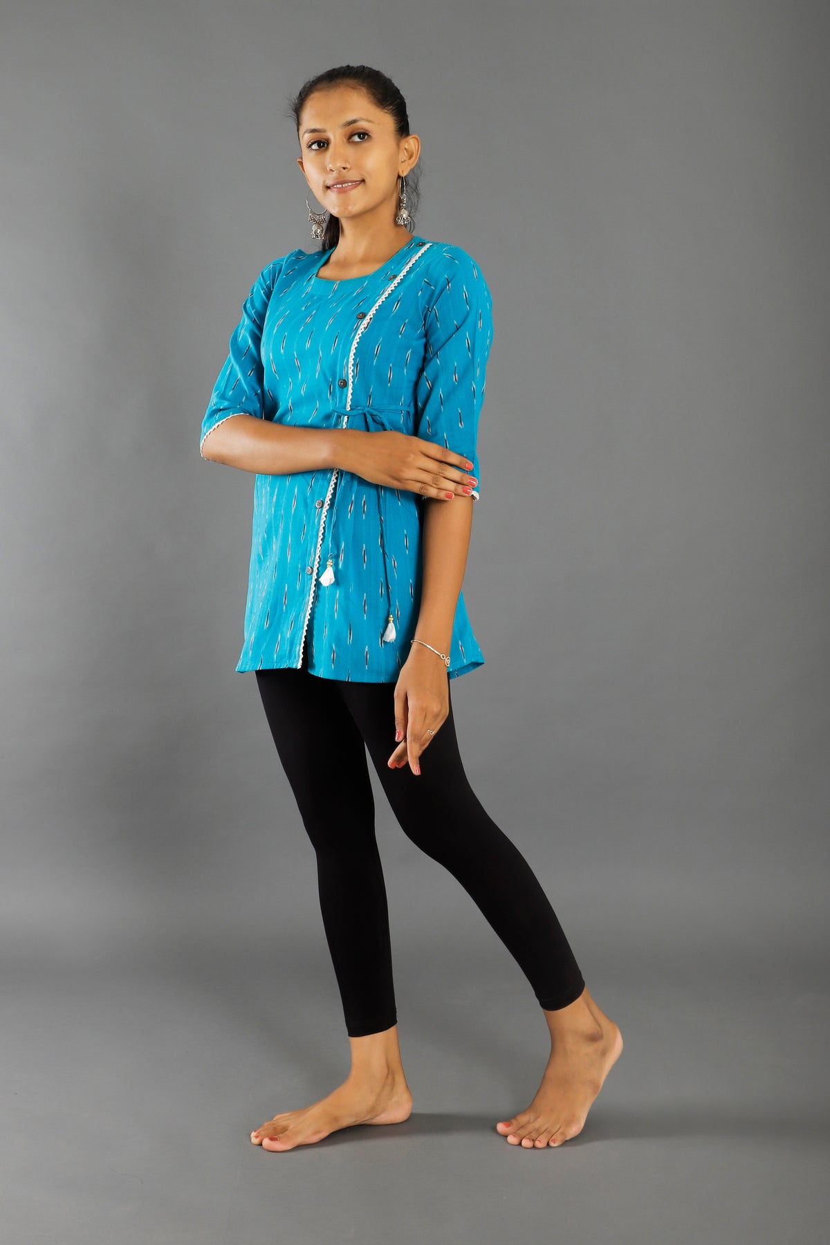 Premium Cotton Blend Ankle Leggings – All-Day Comfort Woman