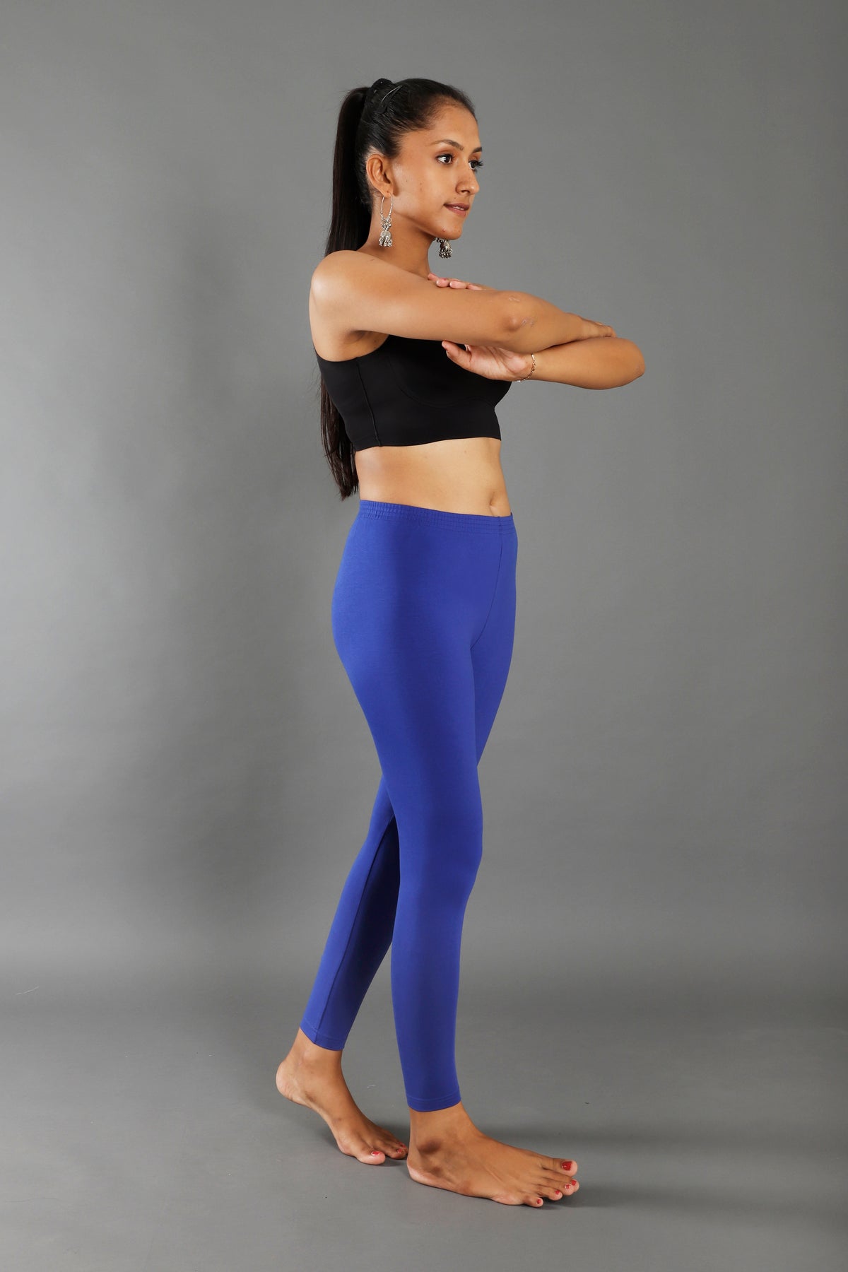 Premium Cotton Blend Ankle Leggings – All-Day Comfort Woman