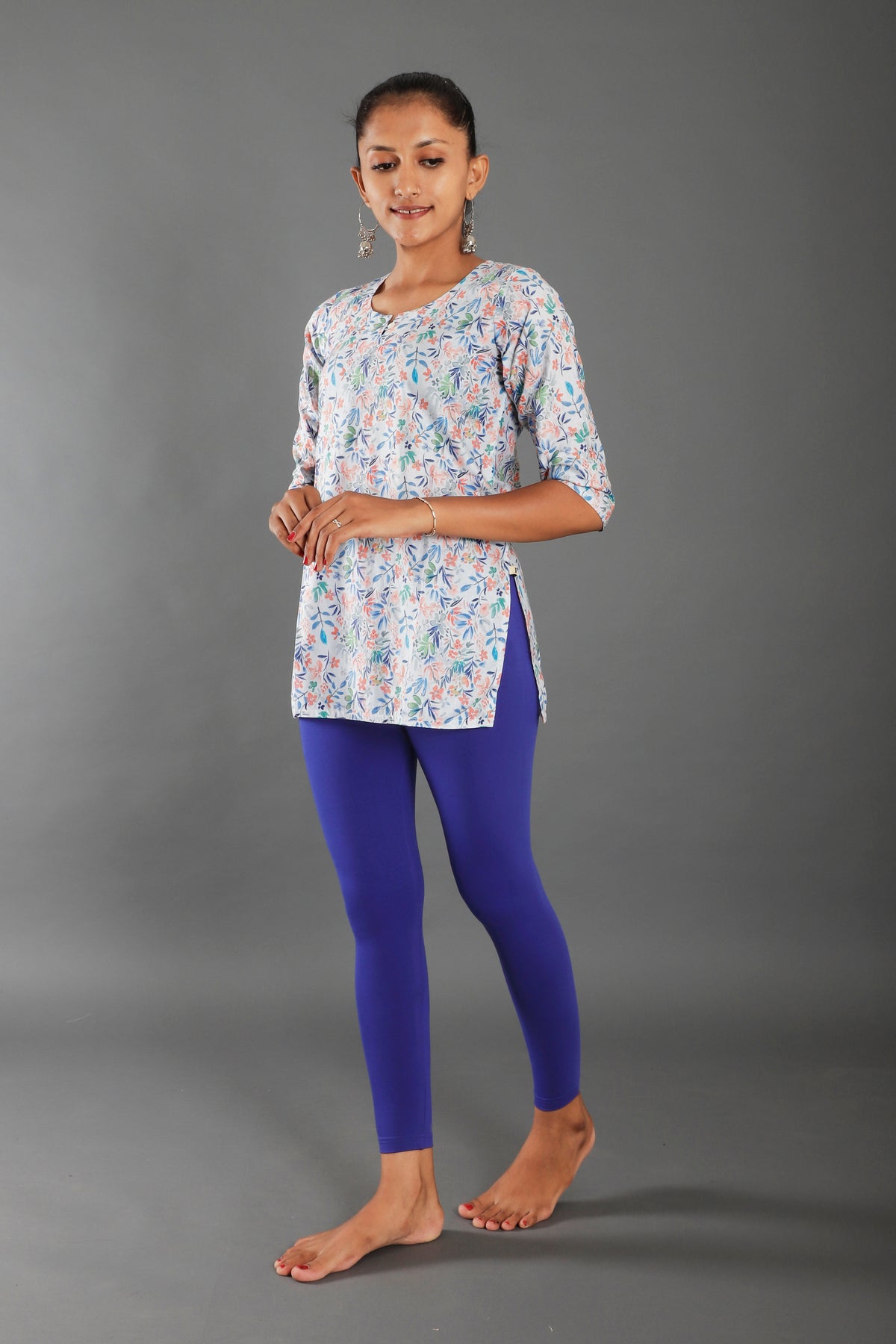 Premium Cotton Blend Ankle Leggings – All-Day Comfort Woman